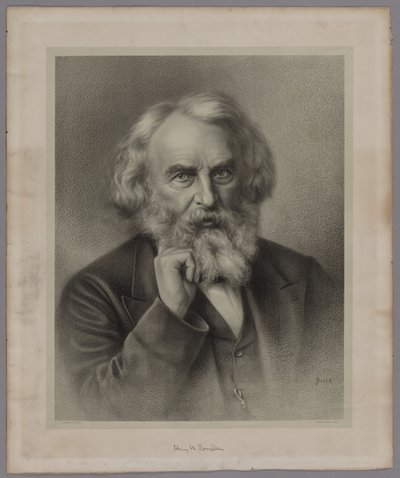 ヘンリー・ワズワース・ロングフェロー、1875年。 作： J. Baker