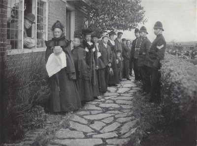 Biddenden Maidsチャリティー、パンとチーズを配布 作： J. Benjamin Stone