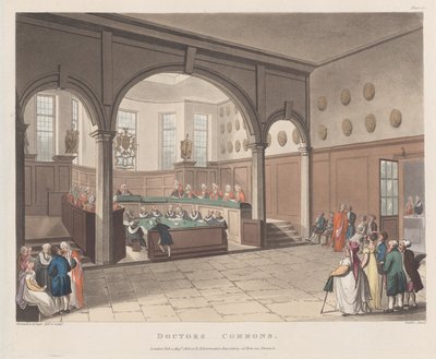 ドクターズ・コモンズ、1808年、1808年。 作： J. Bluck