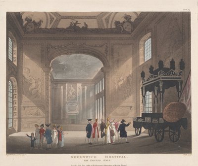 グリニッジ病院、ペインテッド ホール、1810 年 1 月 1 日、1810 年 1 月 1 日。 作： J. Bluck