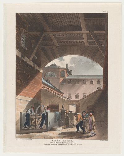 水上エンジン、コールドバス フィールド刑務所、1808 年、1808 年。 作： J. Bluck
