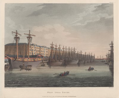 西インド港、1810 年 1 月 1 日、1810 年 1 月 1 日。 作： J. Bluck