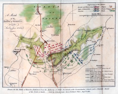 ウォータールーの戦い、1815～1816年。 作： J Booth