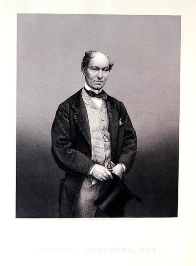 チャールズ・マシューズ（「The Drawing-Room Portrait Gallery of Eminent Personages」より 作： J. and C. (after) Watkins