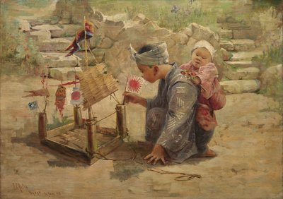 軍艦を作る日本人の少年 作： J. C. Arter