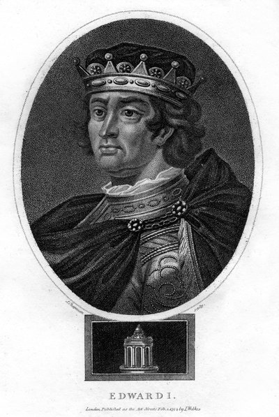 イギリスのエドワード1世、1804年。 作： J. Chapman