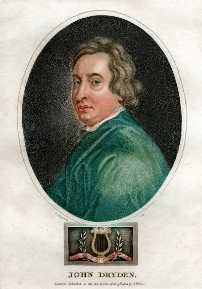 ジョン・ドライデン、17世紀イギリスの劇作家、詩人賞受賞者、1803年。 作： J. Chapman