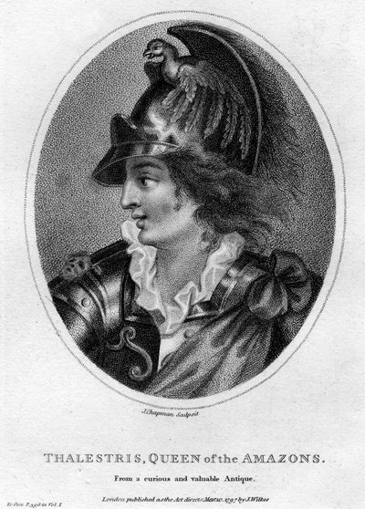 タレストリス、神秘的なアマゾンの女王、1797年。 作： J. Chapman