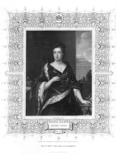 アン、イギリスの女王、19世紀。 作： J. Cochran