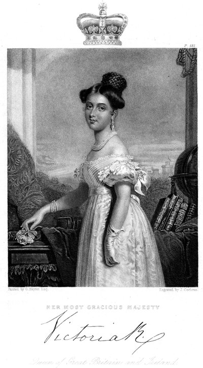 ビクトリア、グレートブリテンおよびアイルランドの女王、c1838 作： J. Cochran