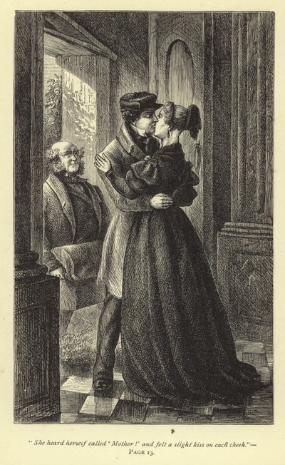 彼女は自分が「母！」ほおにキスをした 作： J. Cooper