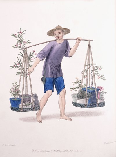 果樹と花のポーター、c.1800-01 作： J Dadley