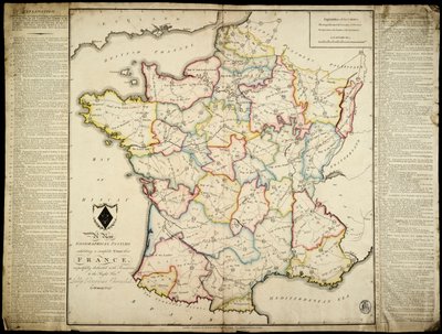 フランス全土を巡る新しい地理学的娯楽を、ジョージアナ・キャヴェンディッシュ夫人に敬意を表して捧げる。 作： J. Enouy