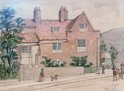 ケニントングリーンの古い家、1855年 作： J. Findley