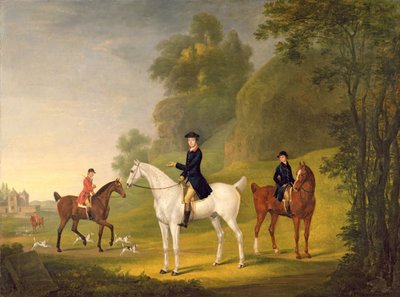 バークレー卿と彼のハリアーズ、彼の猟師ジョンウェルズとホイッパーインR.ジェニングス、1773 作： J. Francis Sartorius