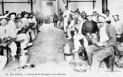 フランス外人部隊、シディベルアベス、アルジェリア、1910年。 作： J. Geiser