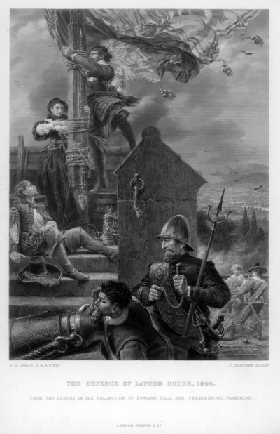 Lathom Houseの防衛、1644年。 作： J. Godfrey