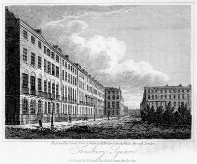 フィンズベリースクエア、ロンドン、1817年。 作： J. Greig