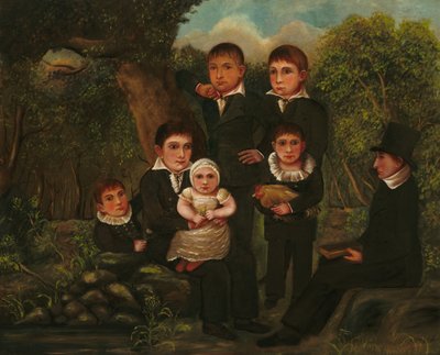 エイブラハム・クラークとその子供たち、1822 年。 作： J. H.