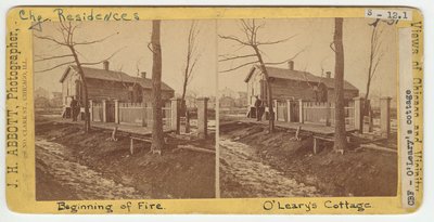 ミセスオリアリーズコテージ、1871 作： J. H. Abbott