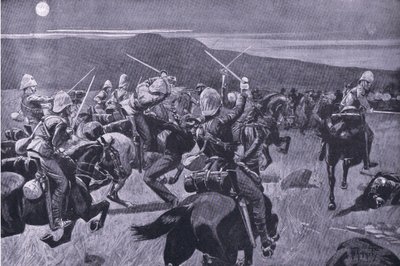 スティーンカンプバーグ付近における第19ハッサーズの月光攻撃（「After Pretoria: The Guerilla War」からの抜粋 作： J. H. Thorneley