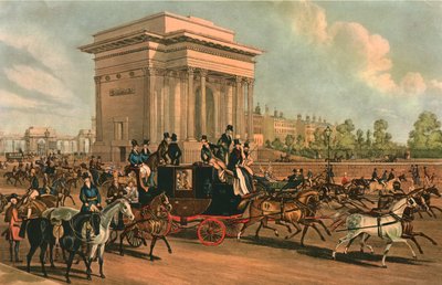 ハイドパークコーナー、1838年頃。 作： J Harris