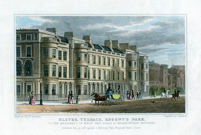 アルスター テラス、リージェンツ パーク、ロンドン、1827 年 作： J Henshall