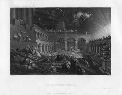 Belshazzars Feast、19世紀。 作： J. Horsburgh