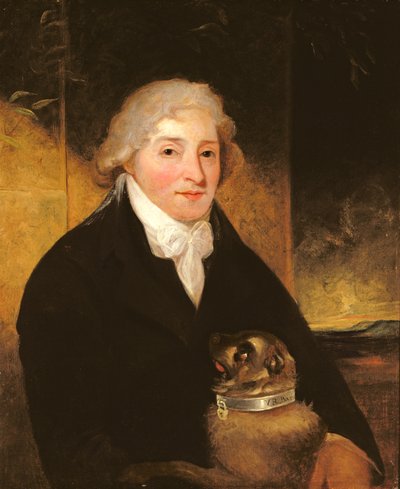 ヴェナンツィオラウッツィーニと犬のターク（1795年頃） 作： J. Hutchison