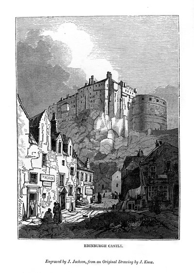 エジンバラ城、c1535-1570 1843 作： J. Jackson