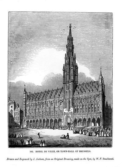 ホテルドゥヴィル、またはブリュッセル市庁舎（1843年） 作： J. Jackson