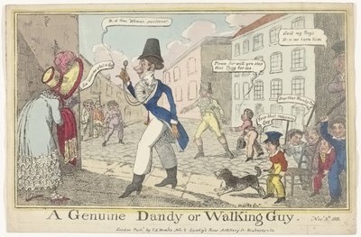 Spotprent op de dandy op ガイ・フォークス・デイ A Genuine Dandy or Walking Guy (オブジェクトのタイトル) 作： J. Lewis Marks