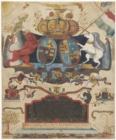 ウィリアム 4 世の昇格の寓話、1747 年 作： J. Luiscius