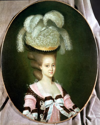 帽子をかぶった女性の肖像 作： J. Mulnier