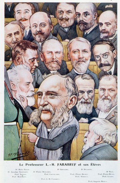 シャンテクレア出身のルイスヒューバートファラビュー（1841-1910）と彼の学生、1910年頃 作： J P. Frantz