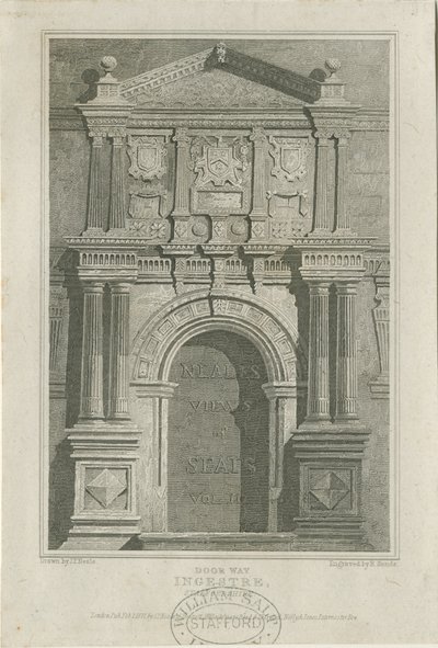 インガスターホール-出入り口：彫刻、nd [c 1821]（印刷） 作： John Preston Neale