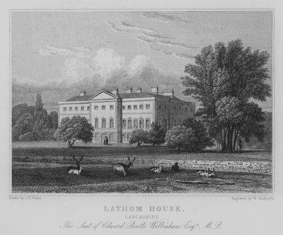 ランカシャー州ラソムハウス、エドワード・ボールト・ウィルブラハム議員の席（彫刻 作： John Preston Neale