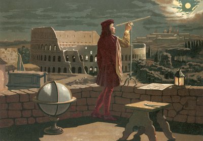 ローマで月食を観測するコペルニクス 作： J. Presno