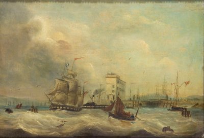 「カーディフ ドック」、1844 年 作： J Price