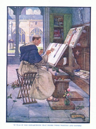 本が書かれ、コピーされたのは修道院の中で、英文学の出版社、TC＆ECジャックによるc.1920 作： J. R. Skelton