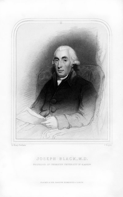 スコットランドの物理学者であり化学者であるジョセフブラック、1870年。 作： J. Rogers