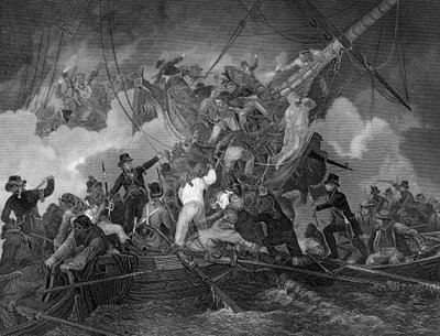コルベットの切り取りLa Chevrette、1801年7月21日c1857。 作： J. Rogers