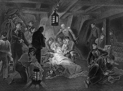 提督ネルソン卿の死、1805年c1857 作： J. Rogers