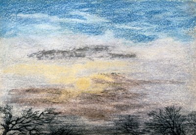 Chromatics of the Sky、1883年10月27日（紙にチョークとクレヨン） 作： J. S. Dyason