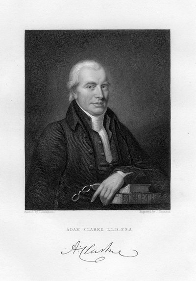 アダム・クラークc1760-1832、イギリスのメソジスト神学者、聖書学者、19世紀。 作： J. Thomson