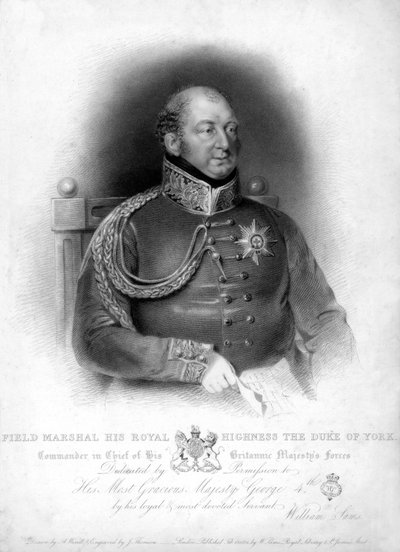 ヨーク公とアルバニー1763〜1827年、19世紀フィールドマーシャル王子フレデリック王子。 作： J. Thomson