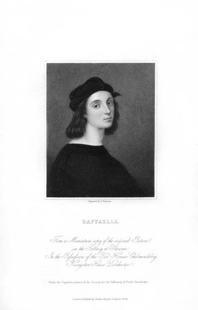 ラファエル、イタリアのルネッサンスアーティスト、c1836。 作： J. Thomson