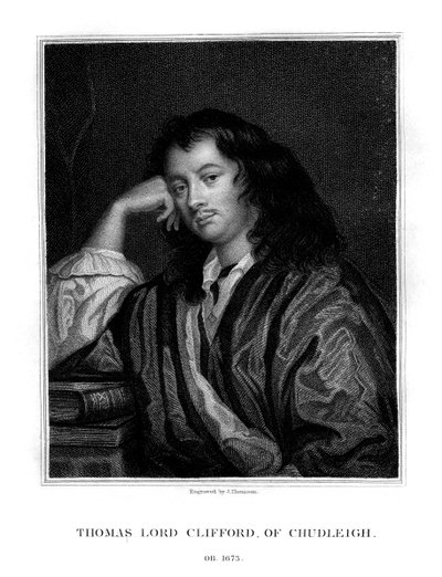トーマスクリフォード、イギリスの政治家、政治家、チャドリーの初代男爵クリフォード、1828年。 作： J. Thomson