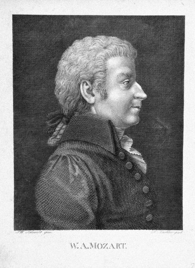 ヴォルフガングアマデウスモーツァルト、1825年 作： J. W. Schmidt