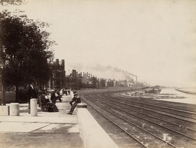 北、シカゴ、1888年頃の35番街の眺め 作： J. W. Taylor